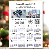 2026 Kalender Business 2 Foto Logo QR Magnetic Magnetkarte