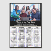 2026 Kalender Business Foto Einfach Schwarz Magnet (Vorderseite)
