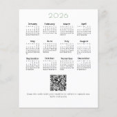 2026 Kalender Business QR Promotion Ferienkarte Flyer (Hinten)