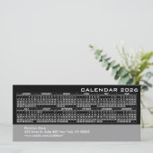 2026 Kalender Business Rack Card Schwarz (Stehend Vorderseite)