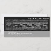 2026 Kalender Business Rack Card Schwarz (Vorderseite)