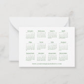 2026 Kalender Business Unternehmen Neujahr Urlaub Mitteilungskarte (Rückseite)