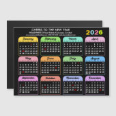 2026 Kalender Corporate Moderne Black Magnetic Car Magnetkarte (Vorne/Hinten)