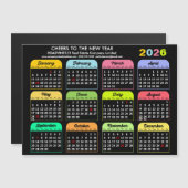 2026 Kalender Corporate Moderne Black Magnetic Car Magnetkarte (Vorne/Hinten)