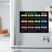 2026 Kalender Corporate Moderne Black Magnetic Car Magnetkarte