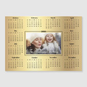 2026 Kalender Custom Foto Gold Foil Family Magnet (Vorderseite)