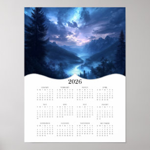 2026 Kalender der Himmelslandschaft Poster
