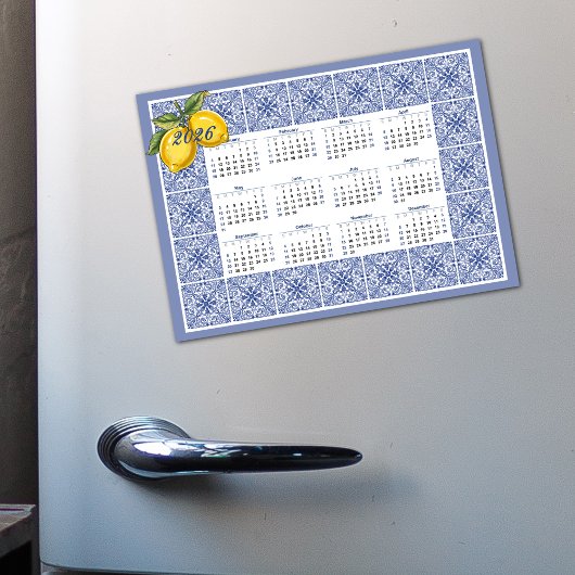 2026 Kalender Dolce Vita Italienische Tiles und Zi Magneteinladung