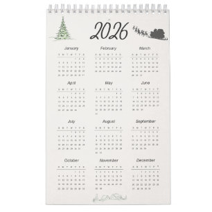 2026 Kalender – Druckbar & Wandkalender Design