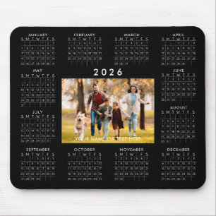 2026 Kalender Eins Foto Personalisierte benutzerde Mousepad