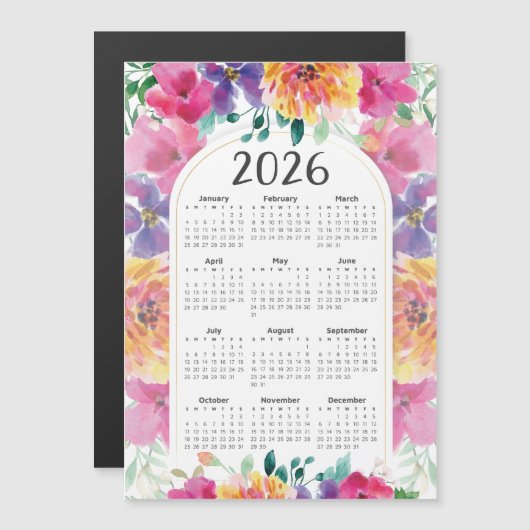 2026 Kalender Elegant Frische Pasta machen Magnetkarte (Vorne/Hinten)