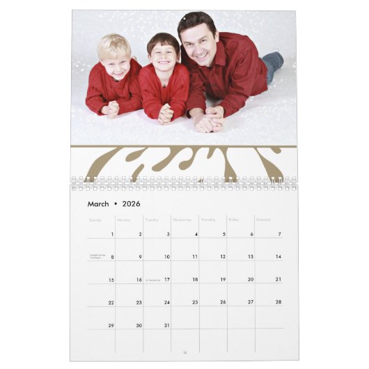 2026 Kalender Farbe Splash Custom Foto Collage (Mär 2026)