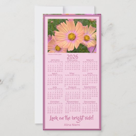 2026 Kalender Feiertagskarte (Vorderseite)