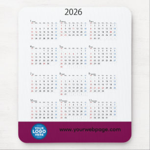 2026 Kalender-Firmenlogo-Maus-Pad Mousepad