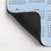 2026 Kalender Firmenlogo Text Hellblau Weiß Mousepad (Ecke)