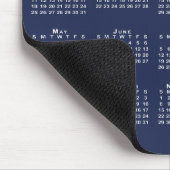 2026 Kalender Firmenlogo und Text Navy Weiß Mousepad (Ecke)