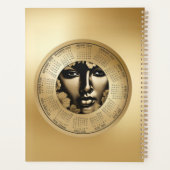 2026 Kalender Frau Gold Gesicht Planer (Rückseite)