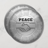 2026 Kalender Frieden Feiertagskarte (Vorne/Hinten)