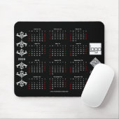 2026 Kalender Geschäft Logo QR Code Schwarz Barock Mousepad (Mit Mouse)