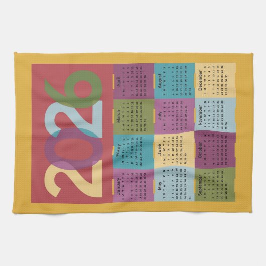 2026 Kalender Geschirrtuch (Horizontal)