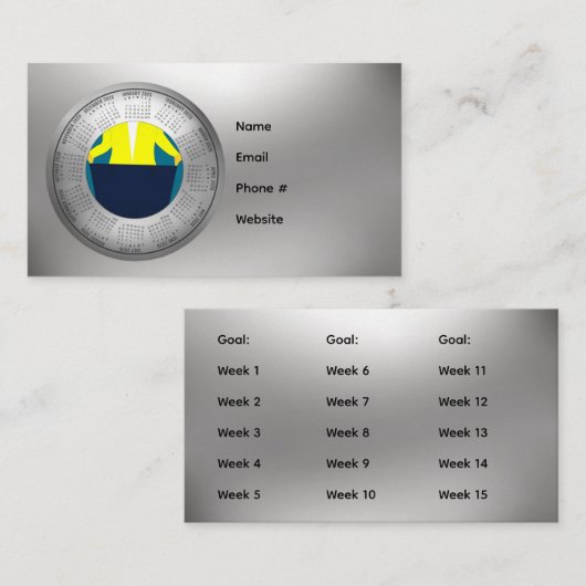 2026 Kalender Gewichtsverlust Visitenkarte (Vorne/Hinten)