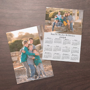 2026 Kalender Graue 2 Fotos Gefallen Neues Jahr Feiertagskarte