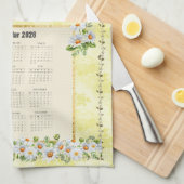 2026 Kalender Handtuch Gelbe Daisy Geschenk Gottes (Viertel Falte)