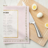 2026 Kalender Handtuch Paris Ansicht Benutzerdefin (Viertel Falte)