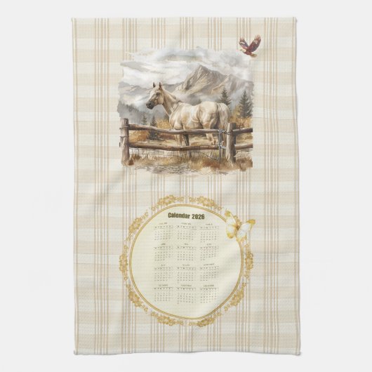 2026 Kalender Handtuch Pferd (Vertikal)