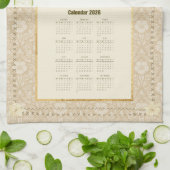2026-Kalender-Handtuch Teezeit oder benutzerdefini Geschirrtuch (Gefaltet)