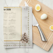 2026 Kalender Handtuchhalter-Kardinal Geschirrtuch (Viertel Falte)