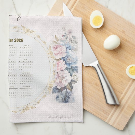 2026 Kalender Handtuchskirche Eine Friedenszeit Geschirrtuch (Viertel Falte)