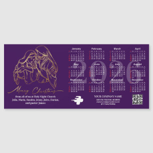 2026 Kalender Heilige Familie Weihnachten Religiös Magnetkarte