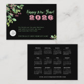 2026 Kalender Ihr Logo Business Neujahr Urlaub Mitteilungskarte (Vorne/Hinten)