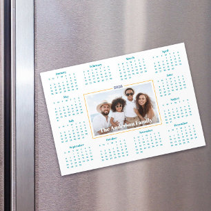 2026 Kalender Individuelles Familienfoto Andenken  Magnetkarte