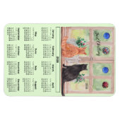 2026 Kalender Katzen am Fenster Flexibler Magnet (Horizontal)