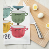 2026 Kalender Küche Geschmackvolles Kochgeschirr Geschirrtuch (Viertel Falte)