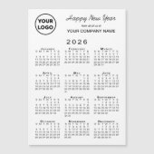 2026 Kalender-Logo-Business-Urlaub Magnetkarte (Vorderseite)