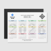 2026 Kalender Logo QR Code Moderne Geschäftswerbun Magnetkarte (Vorne/Hinten)