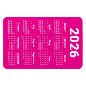 2026 Kalender Magnet | Benutzerdefinierte Farben (Horizontal)
