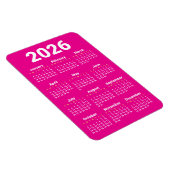 2026 Kalender Magnet | Benutzerdefinierte Farben (Rechte Seite)