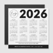 2026 Kalender Minimalistisch Modern Simple Custom Magnetkarte (Vorne/Hinten)