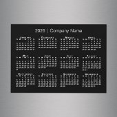 2026 Kalender mit Firmenname Black Magnet