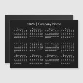 2026 Kalender mit Firmenname Black Magnet (Vorne/Hinten)