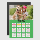 2026 Kalender mit Foto - Jahresansicht Magnetkarte (Vorne/Hinten)