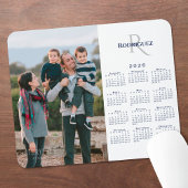 2026 Kalender mit individuellem Foto-Monogramm-Nam Mousepad