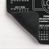 2026 Kalender mit Logo, Kontaktinformationen Schwa Mousepad (Ecke)