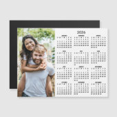 2026 Kalender Modern Einfach Foto Magnet (Vorne/Hinten)