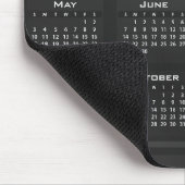 2026 Kalender Modern Schwarz Weiß Mousepad (Ecke)