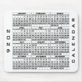 2026 Kalender Mousepad White (Vorne)